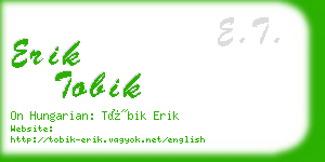 erik tobik business card